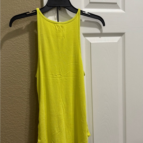 Anthropology Yellow Ribbed Tank Top with Stretchy Fabric sz S - Picture 3 of 5